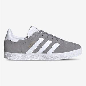 Adidas Gazelle Gray and White Sneakers Girls Grade School size 4